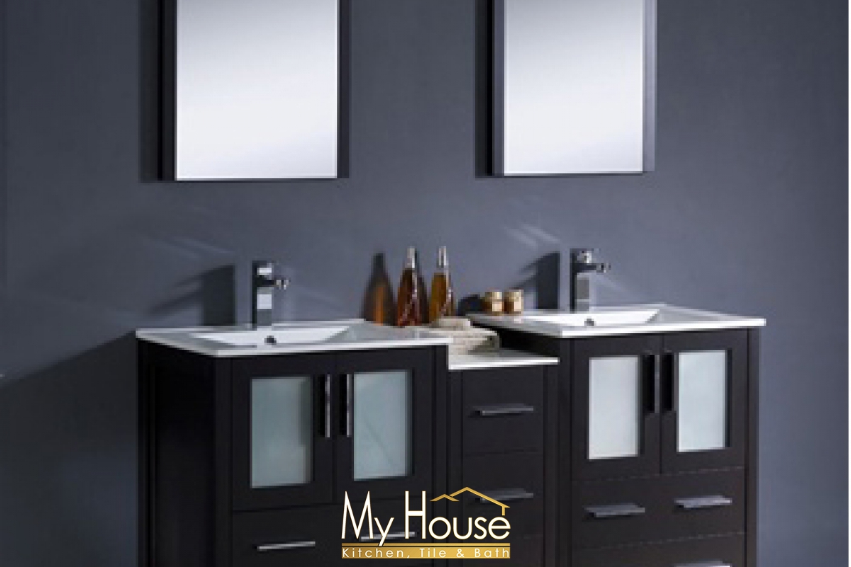 Fresca 60 Double Torino Espresso Vanity
