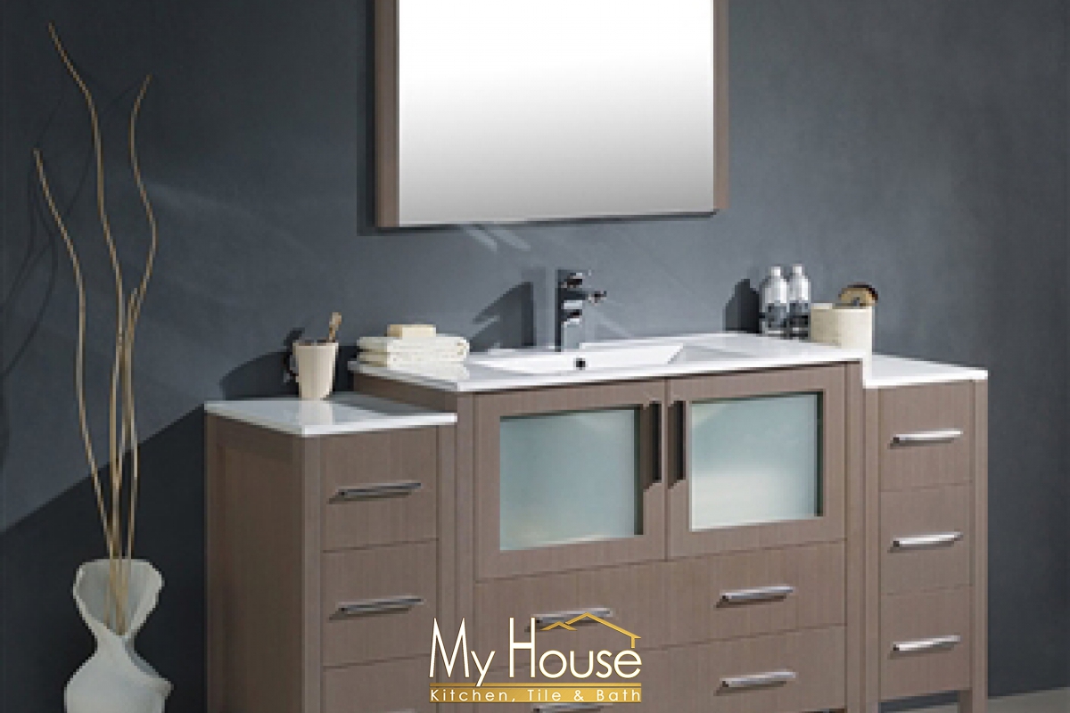 Fresca 60 Torino Gray Oak Vanity
