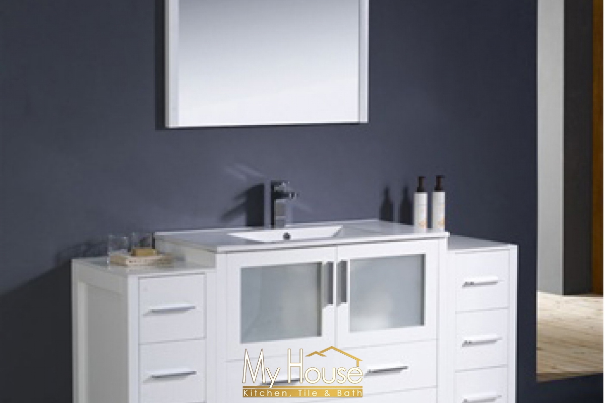 Fresca 60 Torino White Vanity