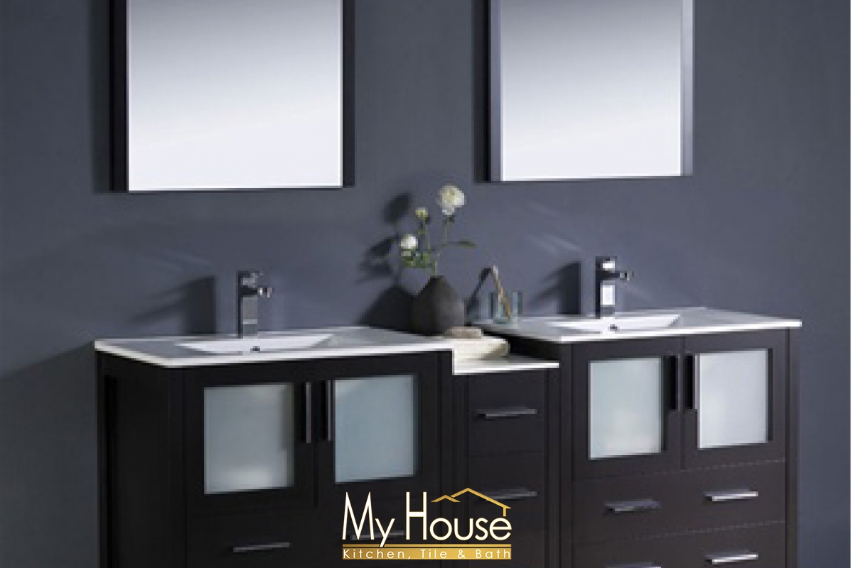 Fresca 72 Double Torino Espresso Vanity